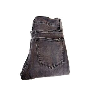 Frame Le High Straight Black Denim Jeans Size 24